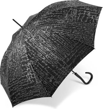 Parasol długi Pierre Cardin Manuscrit Metallique Silver