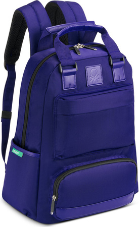 Plecak Miejski na laptopa 15,6" Delsey Benetton Color Block  fioletowy