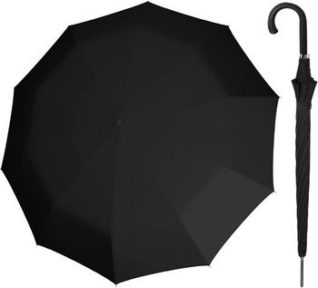 Parasol długi automatyczny Carbonsteel Doppler Black