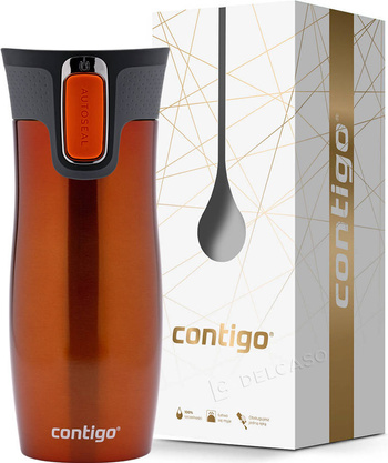 Kubek termiczny Contigo West Loop 2.0 470 ml Pomarańczowy+ Pudełko