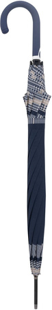 Parasol długi Doppler Fiber Flex Long AC Timeless Hahnentritt Blue