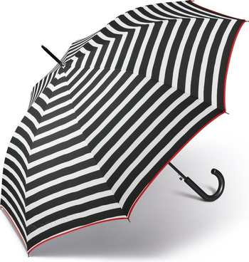 Parasol długi automatyczny Happy Rain B&W paski