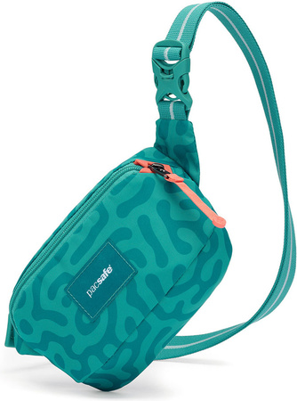 Saszetka biodrowa Pacsafe Go Anti-Theft Micro Sling Turkusowy
