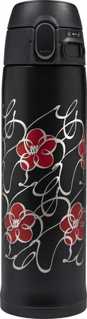 Kubek termiczny Zojirushi Hana+Kana SM-TAE48SA-BJ 0,48L czarny kwiaty