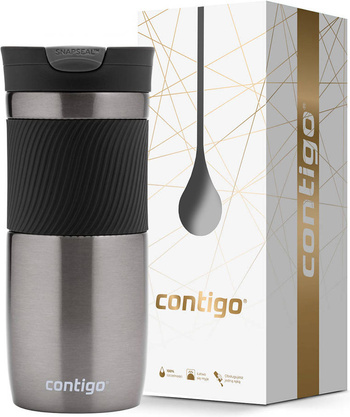 Kubek termiczny Contigo Byron 470 ml - Stainless Steel + Pudełko