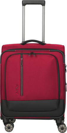 Walizka kabinowa poszerzana Travelite CrossLite 55 cm Czerwona