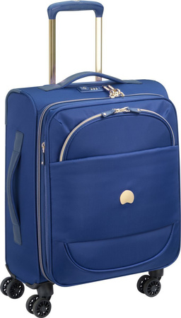 Walizka kabinowa poszerzana Delsey Montrouge 55 cm SLIM Niebieska