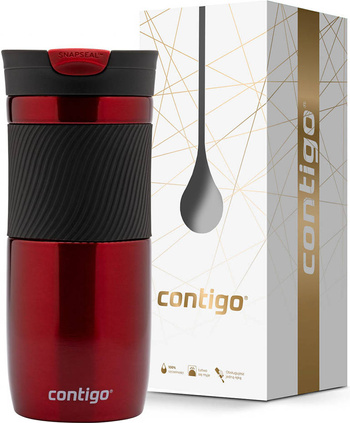 Kubek termiczny Contigo Byron 470 ml - Czerwony + Pudełko